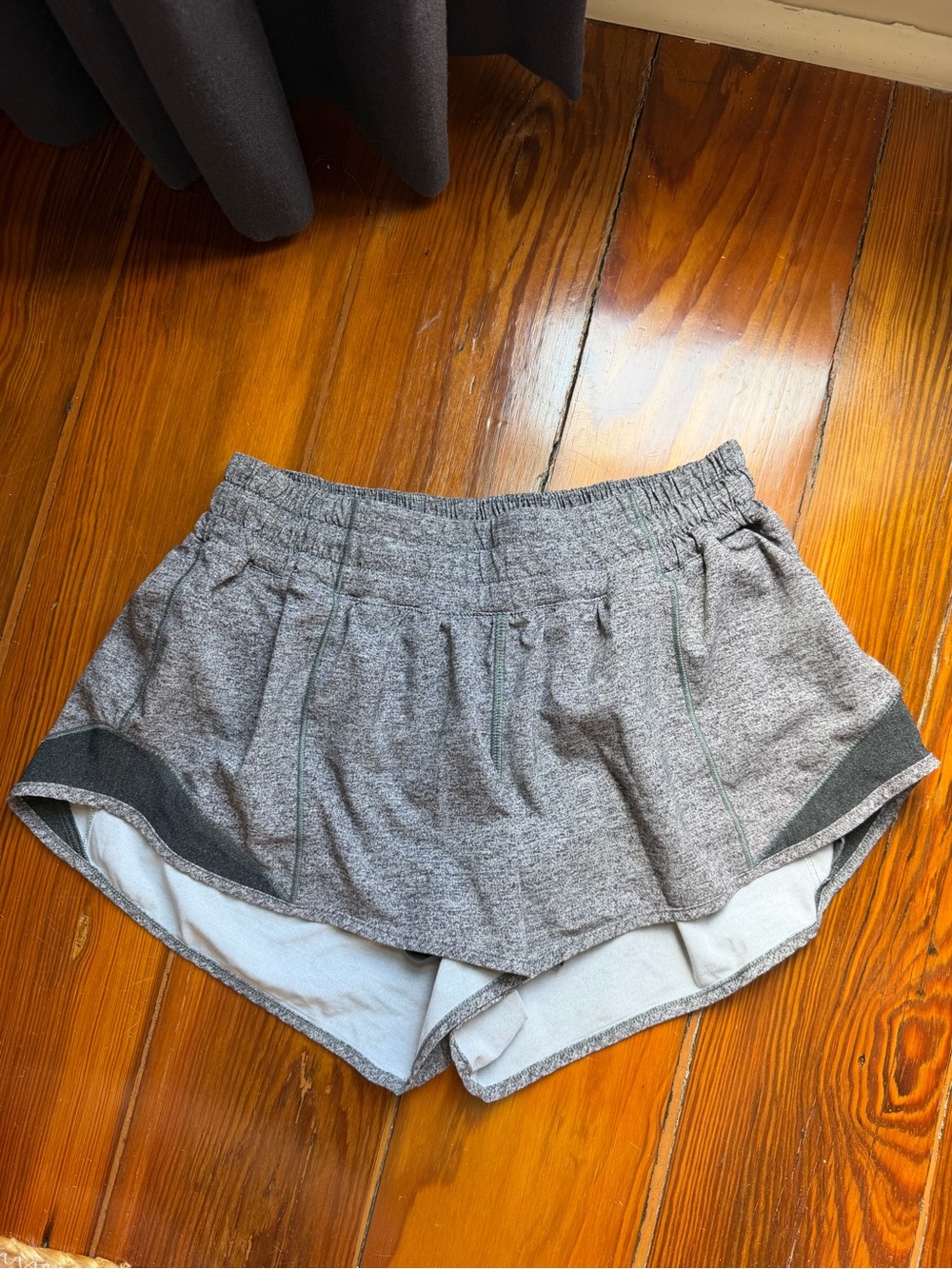 Lululemon Gray Heathered Hotty Hot Shorts